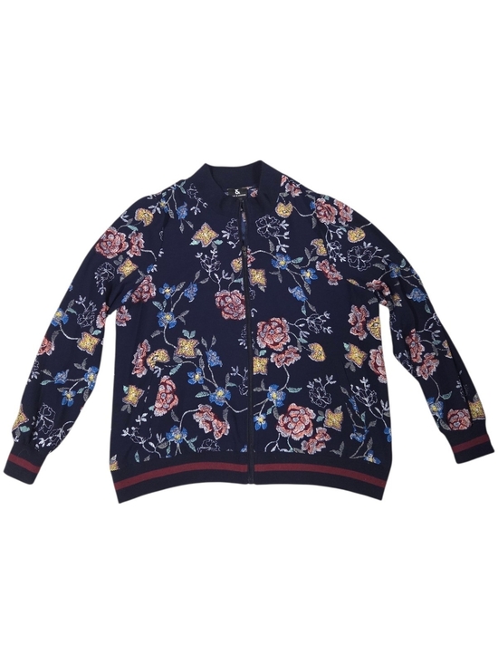Love & Legend Jackets & Blazers - Love & Legend Navy Floral Bomber Jacket